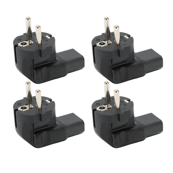 4 st EU 4,8 mm till IEC320 C13-omvandlare 90 graders ström för bärbar dator ström EU-kontakt 100-250V