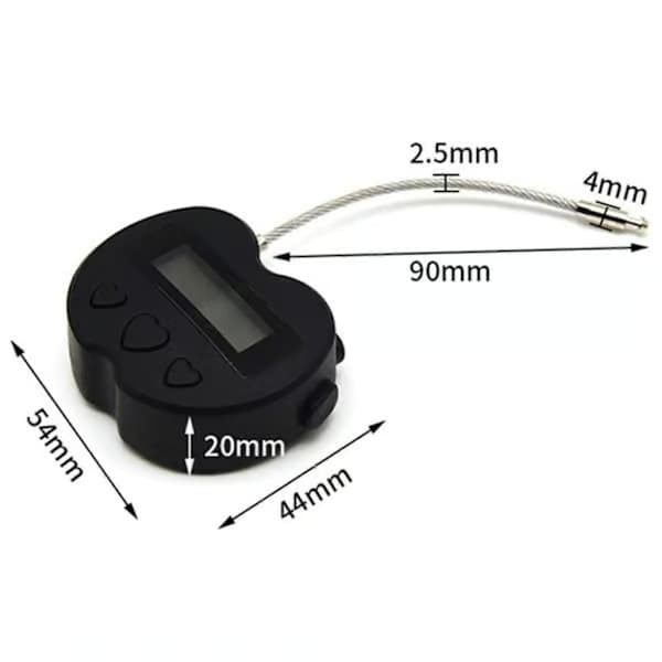 Smart tidslås LCD-display timer USB-uppladdningsbar temporär timer hänglås återställningsbar elektronik 1pack