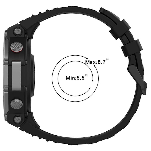 Huami Amazfit T-Rex 3 -kellolle tarkoitettu kaksivärinen silikoninen hengittävä urheiluranneke - Oliivinvihreä+Musta Multicolor Olive Green Black