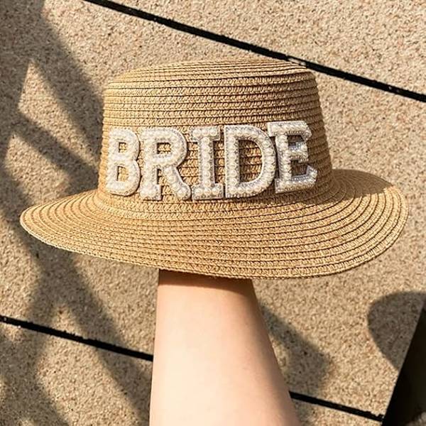 Brud Bröllop Solhatt Bred Brätte Brudmössa Solhatt Bohemia Vävd Hatt Bröllop Möhippa Present