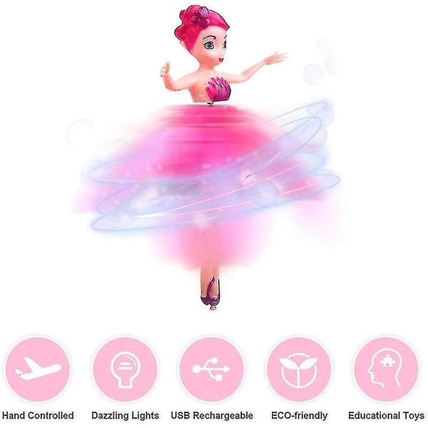 Flying Fairy Toy Magical Wing Infrarød Induktionskontrol Barnelegetøj Flying Princess Toy