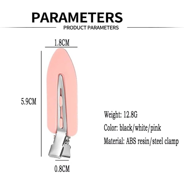 26 stk. krøllfrie hårklemmer - Ingen bøy hårklemmer Sminkeklemmer Hårstylingklemmer Frisørhårnåler for jenter kvinner