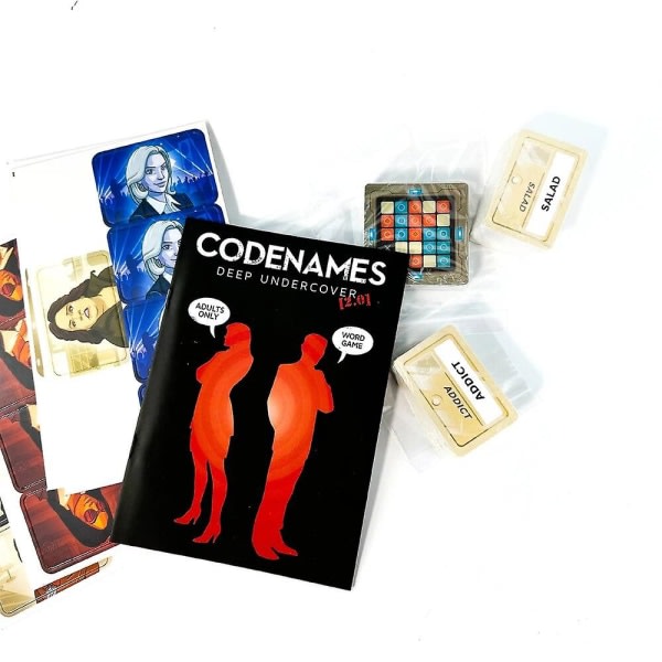 Lark & ​​​​Clam Codenames Deep Undercover 2.0 - Game Night Party Board Game For Adults, Limited Edition[HK] Orange Orange