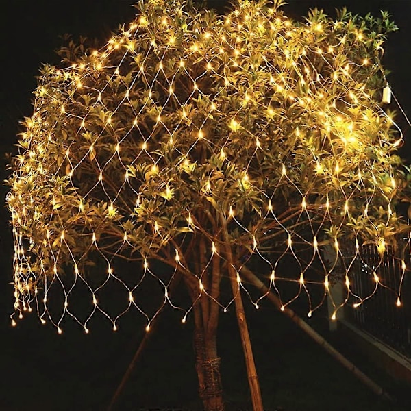 2*2M LED-ljusnät med 204 LED-lampor Julnät med kontrollbox