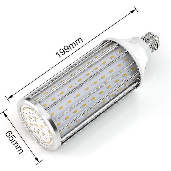 LED Pærer E27 60w 6000k - 5850lm, 160x5730smd Majslys Pære