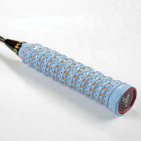 10 st Anti-halk Svettbands Tennisracket Grepptejp Badminton Grepp Padel Övergrepp Sporttejp Övergrepp för Racket Strandtennis light blue