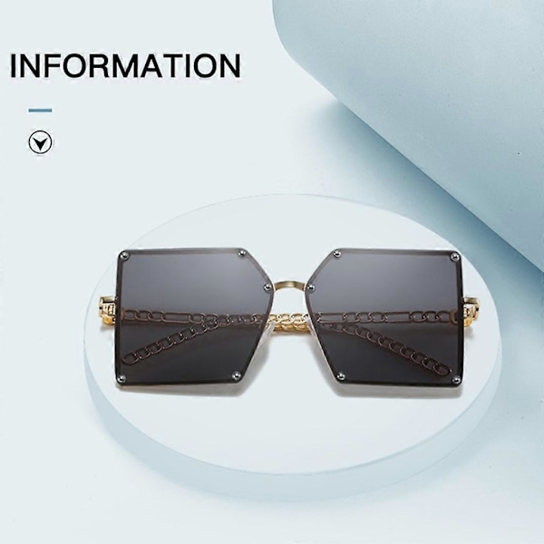 Bågfria Solglasögon Ramlösa Solglasögon Strandsolglasögon Rektangulära Solglasögon 2