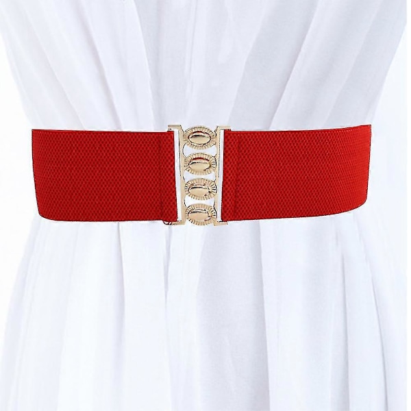 Brett Elastiskt Midjebälte med Spänne, Retro Stretch Red