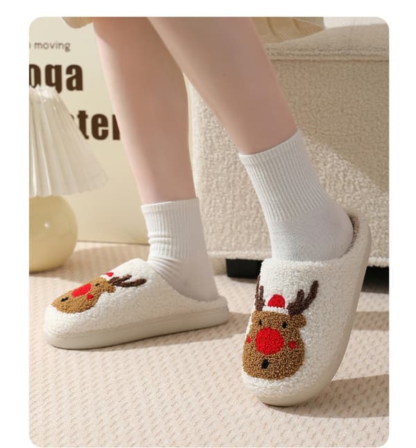 Lollanda Unisex Julehjemmesko - Bløde og varme forede indendørs og udendørs hjemmesko 38 Gingerbread Man Style
