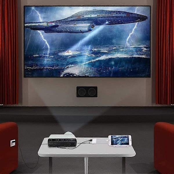 Apple Lightning till HDMI-adapter, Digital AV-dongel, 1080P Synkroniseringskabel för iPhone, iPad, iPod till TV/Projektor/Skärm, MFi-certifierad video