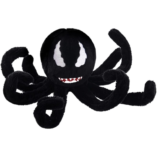 Venom Symbiote Plyschleksak 10"/25cm Djursvart Humör bläckfisk Handledskramare Plyschuppstoppad docka för barn Present heminredning