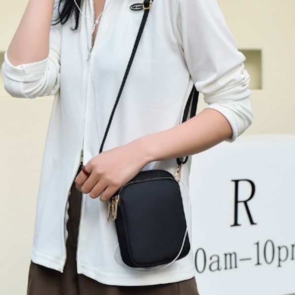 Crossbody mobiltelefon taske Sort Sort