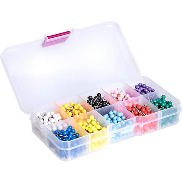 1000-pack Rundhuvud Charting Needles 3mm Blandade 10 Färger (100st/färg)