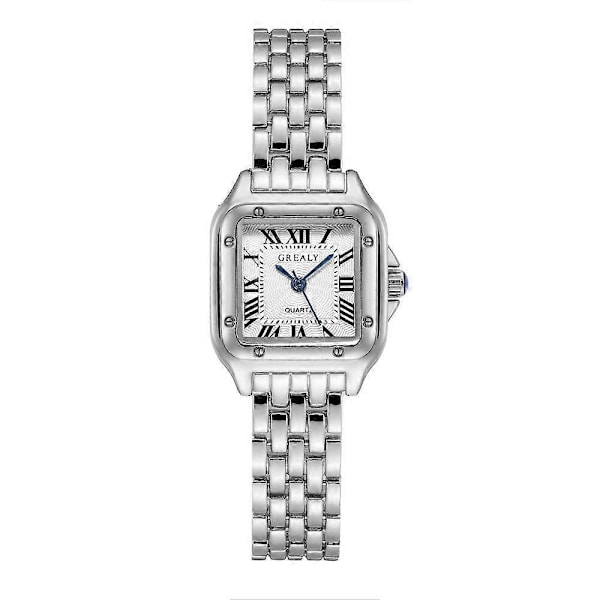 Dame Mode Firkantede Ure Dame Quartz Armbåndsure Kvaliteter Kvinde Romersk Skala Ur Silver
