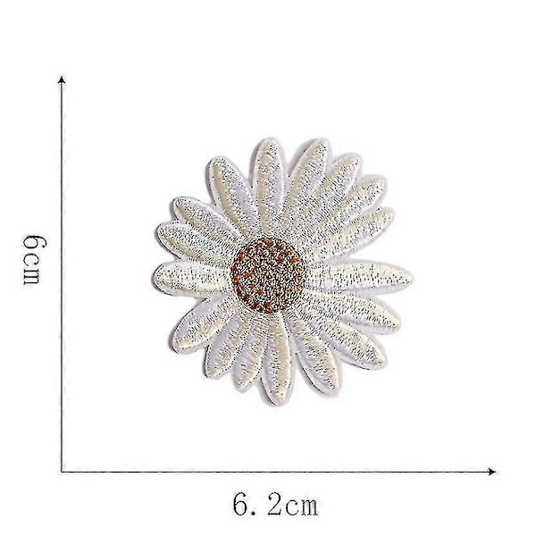 36 stk. Blomst Applikationer Patches Strygning Broderet Patches Blandet Farve Høj Kvalitet Cy 16 pieces