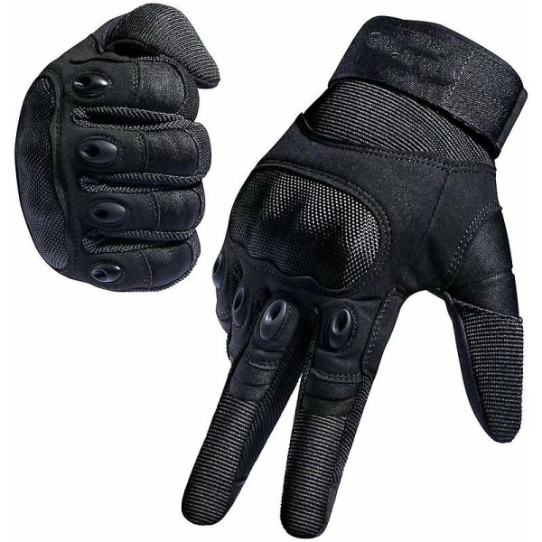 Moottoripyöräkäsineet Miesten Urheiluhanskat Full Finger Tactical Gloves Pehmustettu Selkä