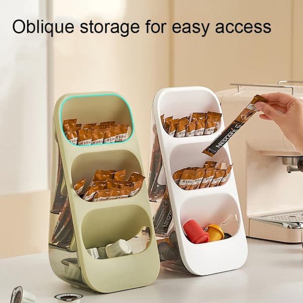 Tepose-organizer, 3-lags teopbevaring, grøn