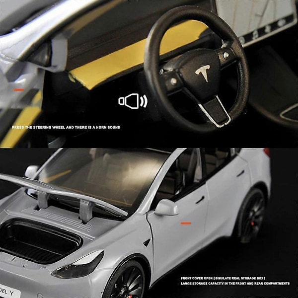 1:24 Mittakaavan Alloy-Auton Malli Y Leikkiauto Lasten Lahja Valoilla ja Musiikilla Multicolor Style A