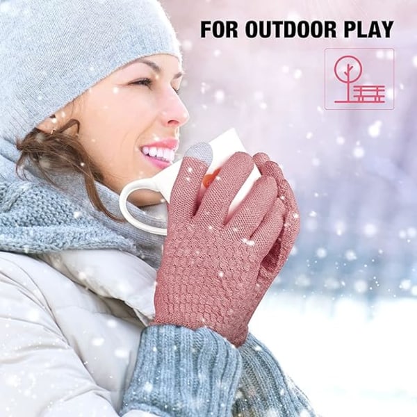 2 par varma handskar för vinterpekskärm