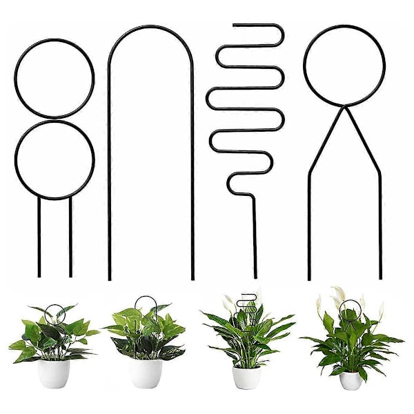 Metal espalier til indendørs klatreplanter i haven, klatrestativ til planter, espalier til potteplanter, havetilbehør