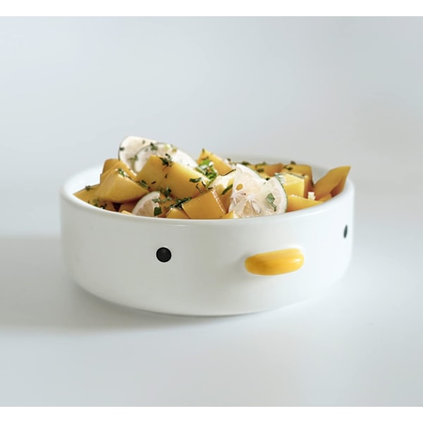 Morsomme søte kyllingsalatboller, håndlagde glaserte ande sikkerhetskeramikk 400 ml suppeskåler, 4,3'' risskål, hjem, familie, venn.
