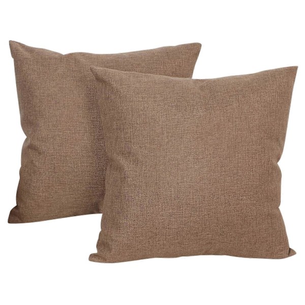 Putevar i lin-look for hjemmet, dekorative, til sofa, soverom, bil, med glidelås Brown 45*45cm