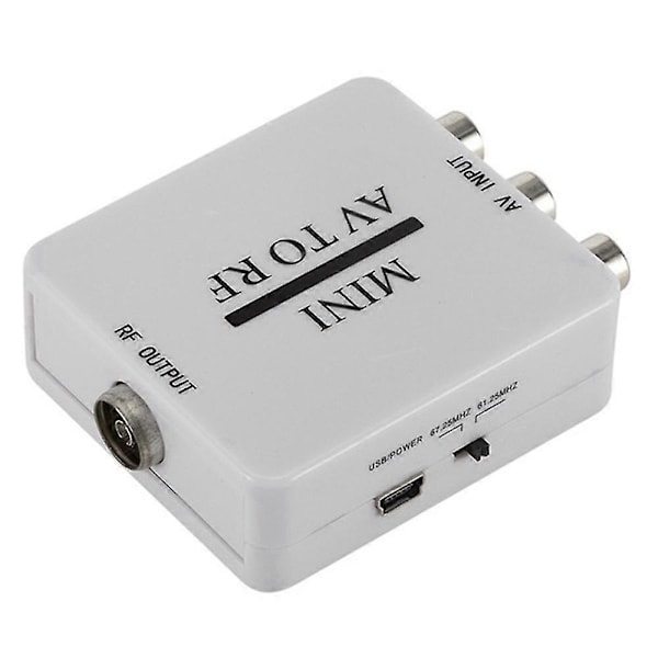 RCA / A / V Komposit Videokabel til RF / Koaksial / Koaksial Konverter - Kompatibel med TV Y
