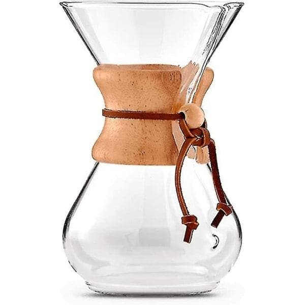 Chemex-kahvipullo puisella kauluksella