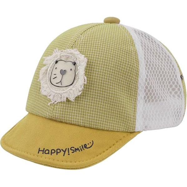 Børn Søde Tegneserie Peak Cap Småbørn Åndbar Bomuld Mesh Solhatte Visor Baseball Caps Yellow