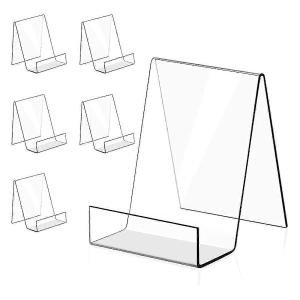 6-pak Akryl Bogestativ Klar Akryl Display Easel Holder til Visning af Album, Bøger, Musik She
