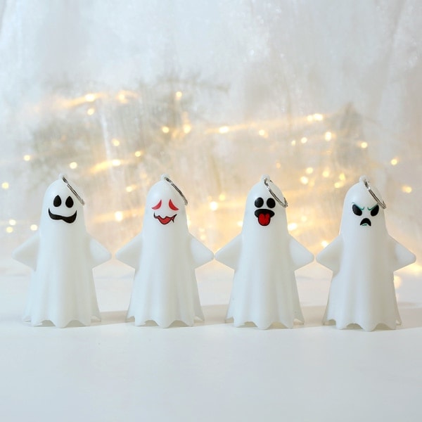4 stk Halloween-dekorasjoner for barn, bærbare gresskarlykter