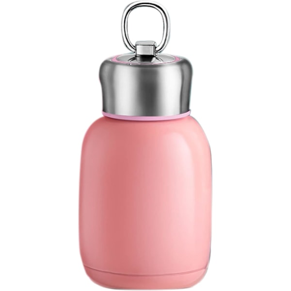 Liten vakuumisolerad vattenflaska 9,4 oz Mini termosmugg Bärbar rostfritt stål Vakuum kaffekopp Resmugg Pink