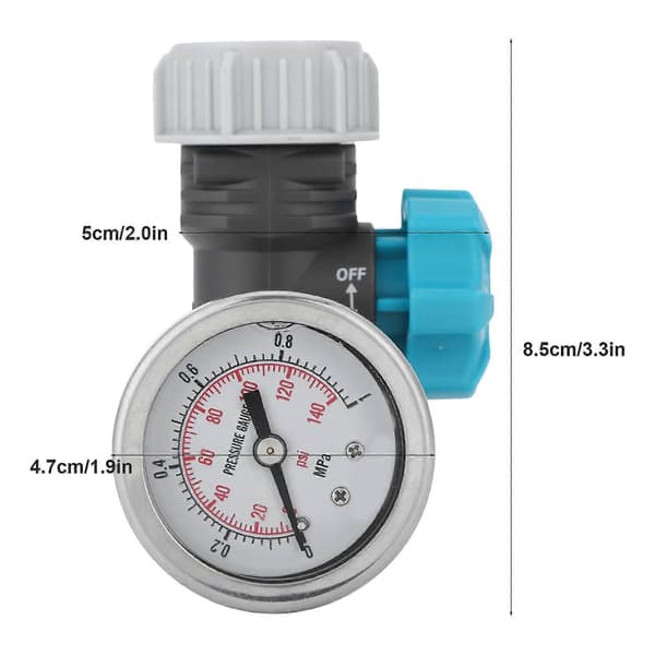 DN20 Vann Trykkregulator 3/4'' Trykkreduserende Ventiler Justerbar Trykkreduserer Vanntrykk Reduserende