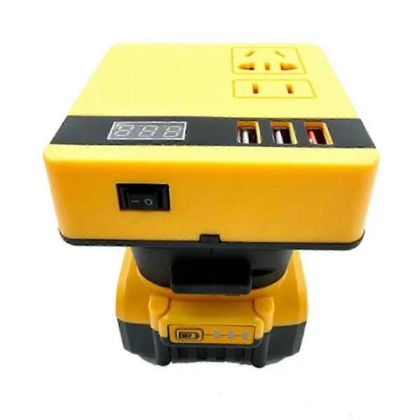 Multifunktionell Strömomvandlare DC 18V till 220V Inverteradapter Strömförsörjning Inverter för 18V 20V Batteri