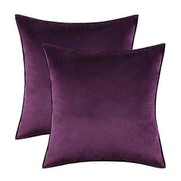 Heminredning Överdrag i Sammet, Supermjuk Plysch Midjekudde, Soffkuddöverdrag - storlek, färg 30*50cm, aubergine Lila 17