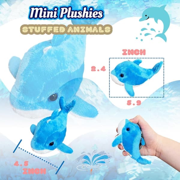 Sininen delfiini pehmolelu avaimenperä, Kawaii pehmolelu tytöille pojille harmaa Gray