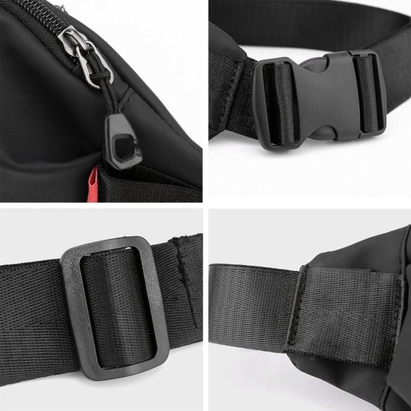 Miesten nailon vyölaukku rintalaukku matkapuhelinlaukku ulkoilulaukku crossbody-laukku tummansininen dark blue