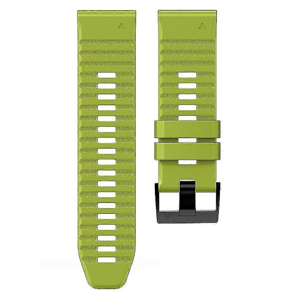 Horisontale Striber Silikon Udskiftningsrem til Garmin Tactix Delta/enduro Green Black