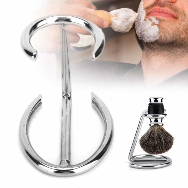 Rakhyvel- och Borstehållare, Rostfritt Stål Rakborstehållare Snygg Rakborstehållare Rakborstehållare Barberverktyg Silver