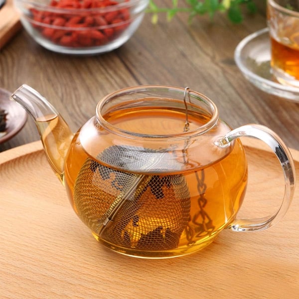 Te-infuser - Te-si i rustfrit stål, fødevaregodkendt mesh-tefilter (2-pak, 7 cm)