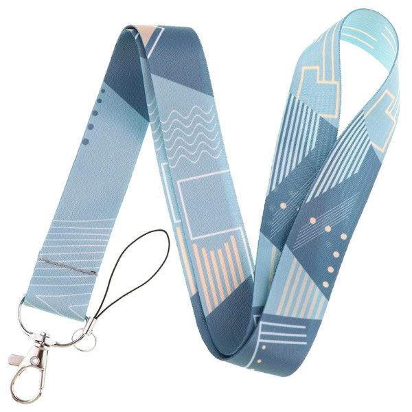 Enkle nøkkelringer Nøkkelring DIY Mobiltelefon Halsbånd Lanyard ID B Regnbue A6