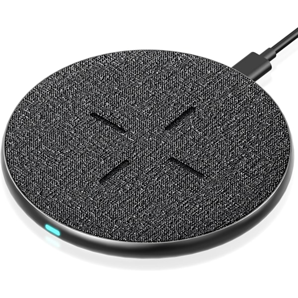 Trådløs lader for iPhone 15/14/13/12/11/Pro Max/XR/X/8 Plus, 15W maks hurtig trådløs ladeplate for Samsung Galaxy