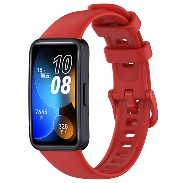 Huawei Band 8:lle silikoninen ranneke, vedenkestävä urheiluranneke Red, Red Huawei Band 8