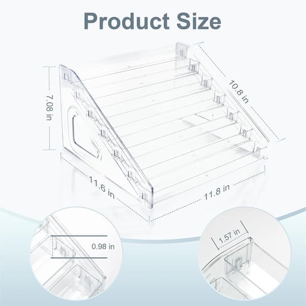 Akryl Kort Display Stand 7-lags, Klar Organizer Hylde til Samlekort, Parfume Display eller Slik Display - Holdbar