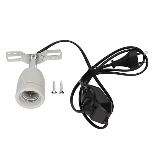Reptil Keramik Varmelampe Holder E27 400w Drejelig Keramik Opvarmnings Pære Base Med Afbryder-dwdz EU Plug