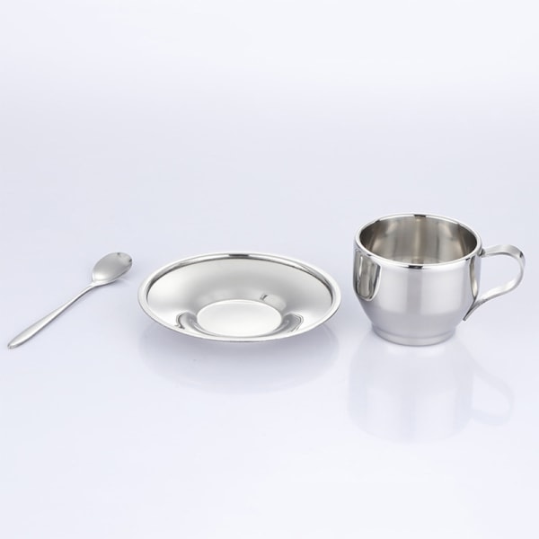 Kaffekopp Dubbelväggad Värmebeständig Kaffekopp Set Rostfritt A2