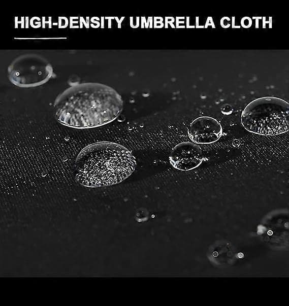 Sort Brolly for menn, sterk, vindtett, dobbelt lag, stor paraply, solid, kompakt, automatisk, lettvekt