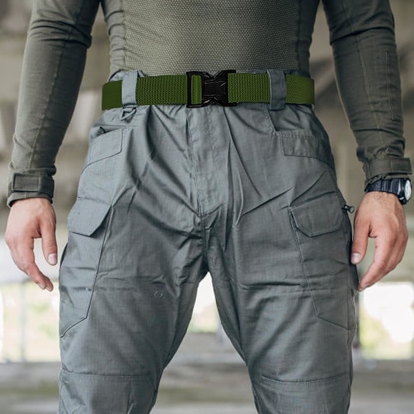 Mænds Taktisk Bælte, Militær Stil Hurtig Spænde Nylon Bælte, Heavy Duty Bælter, Mænds Taktisk Bælte Gave med Krog, Nylon Rigger Bælter til Mænd Metal Metal button-A 1PCS