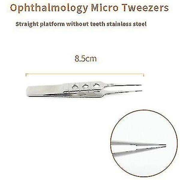 Ophthalmologiske Mikrokirurgiske Pincet Fedtpincet Rustfrit Stål Dobbelt Øjenlåg Plastikkirurgiske Instrumenter Pincet Platform Brown