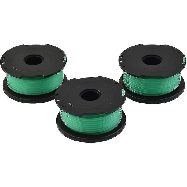 6 stk. Spoletråd for gresstrimmer, reservedel til gressklipper for Black & Decker Gl7033 Gl8033 Gl9035[PB]